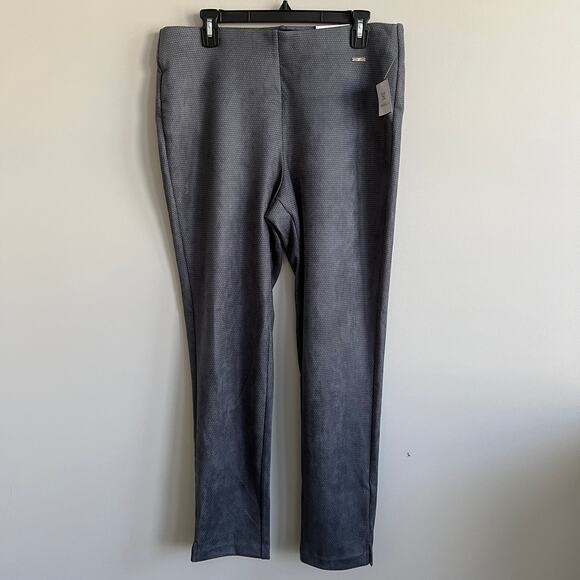 Rafaella Comfort Slim Leg Pull On Pants Grey 14 NWT - Picture 1 of 6